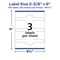 Avery Matte White Wraparound Labels with Sure Feed, 2-3/8" x 8"